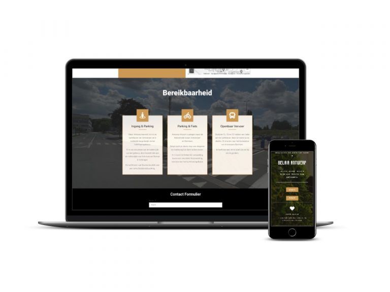 Navigatie belair-antwerp.com didifix webdesign