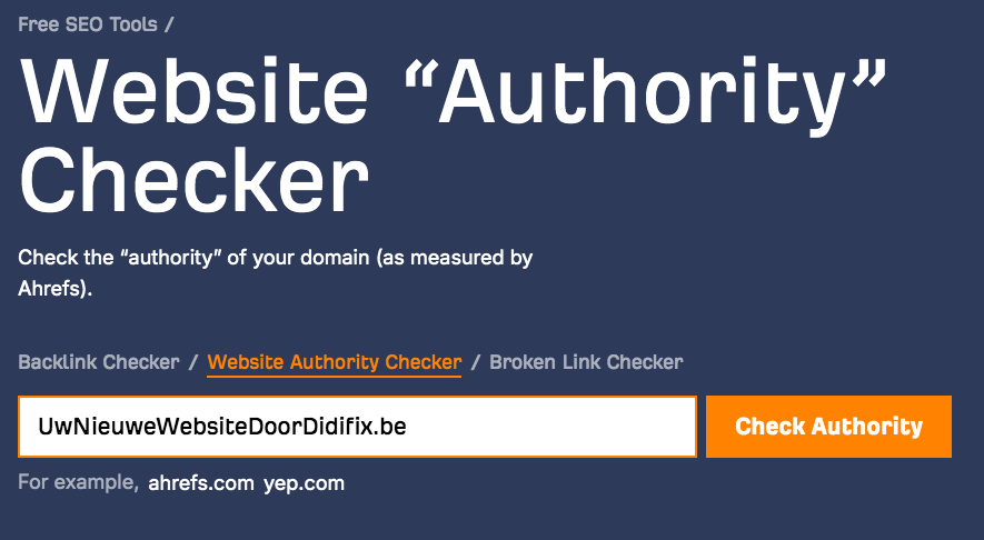 Domein Autoriteit Checker DIDIFIX
