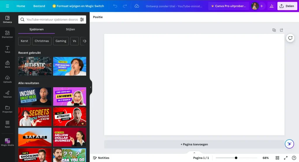 wat zijn thumbnails? Canva Didifix